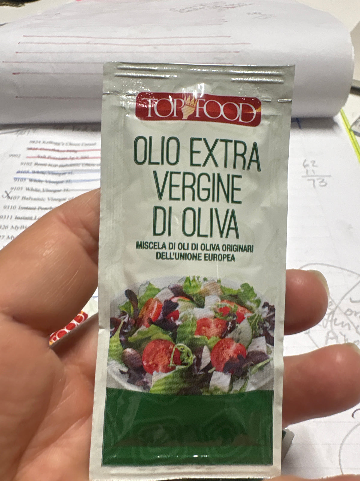 Mini virgin olive oil sachet 100x 10 ml (100 in case)