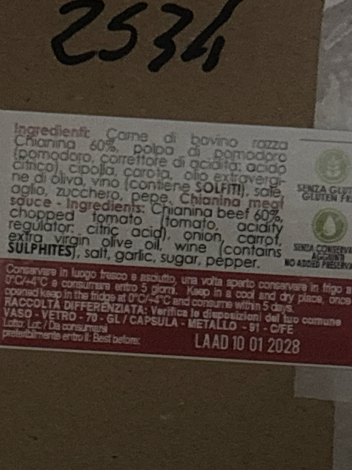 Ragu Beef Dispensa Toscana 180g