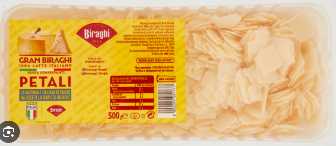 parmesan flakes Grana Biraghi Petali 500 GR Cheese flakes parmesan