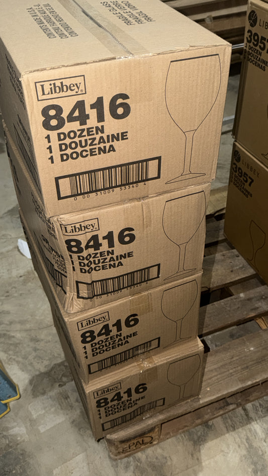 Wine glass box of 12