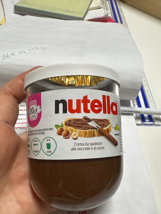 Nutella glass 220g hazelnut spread