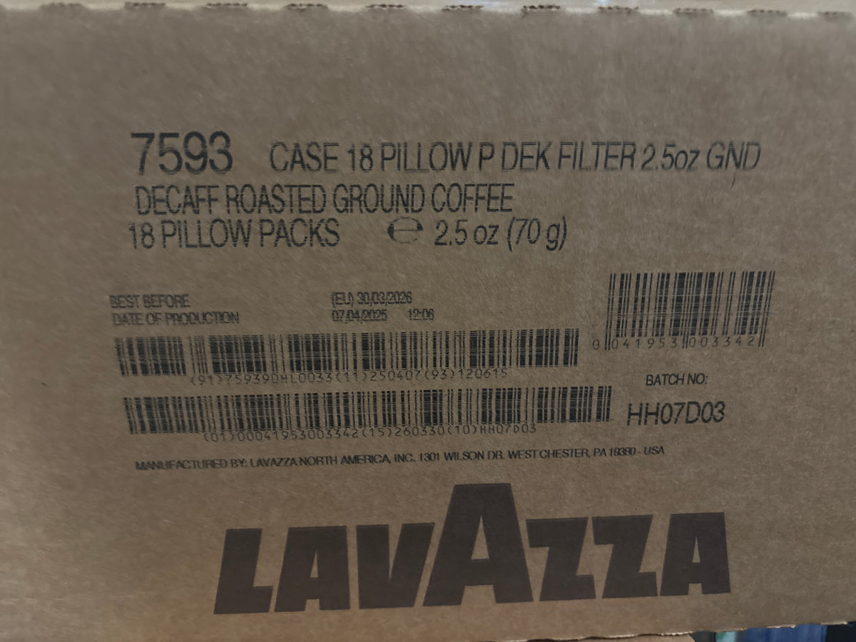 Lavazza Pillow Dek Filtro Ground Coffee 2.5 oz (Decaf)
