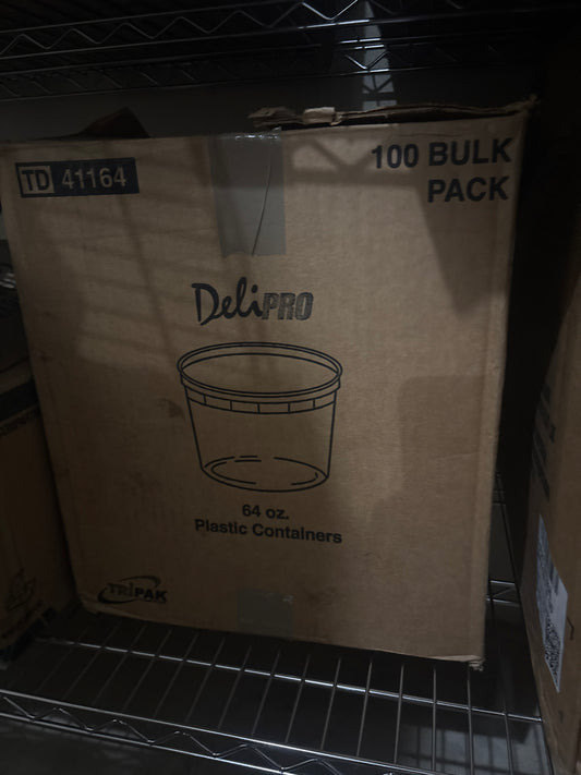 64 oz tub with lids