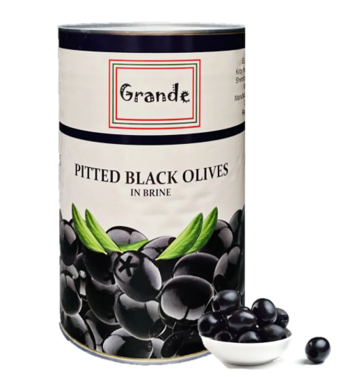 olives Pitted Black Whole Olives Tin 4.100 GR