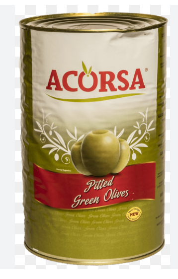 olives Pitted Green Whole Olives Tin 4.100 GRAM