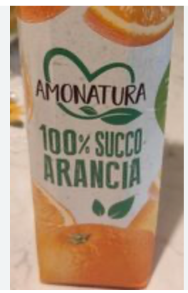 juice Amonatura Arancia 1 LT Orange Juice
