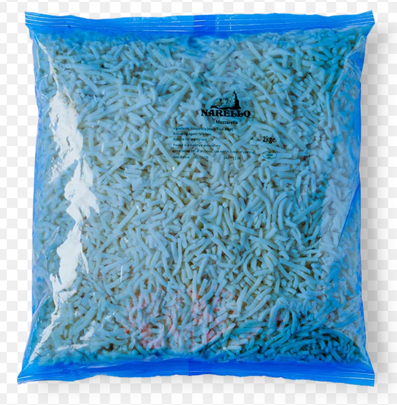 Shredded Mozzarella 2KG (Blue Bag)