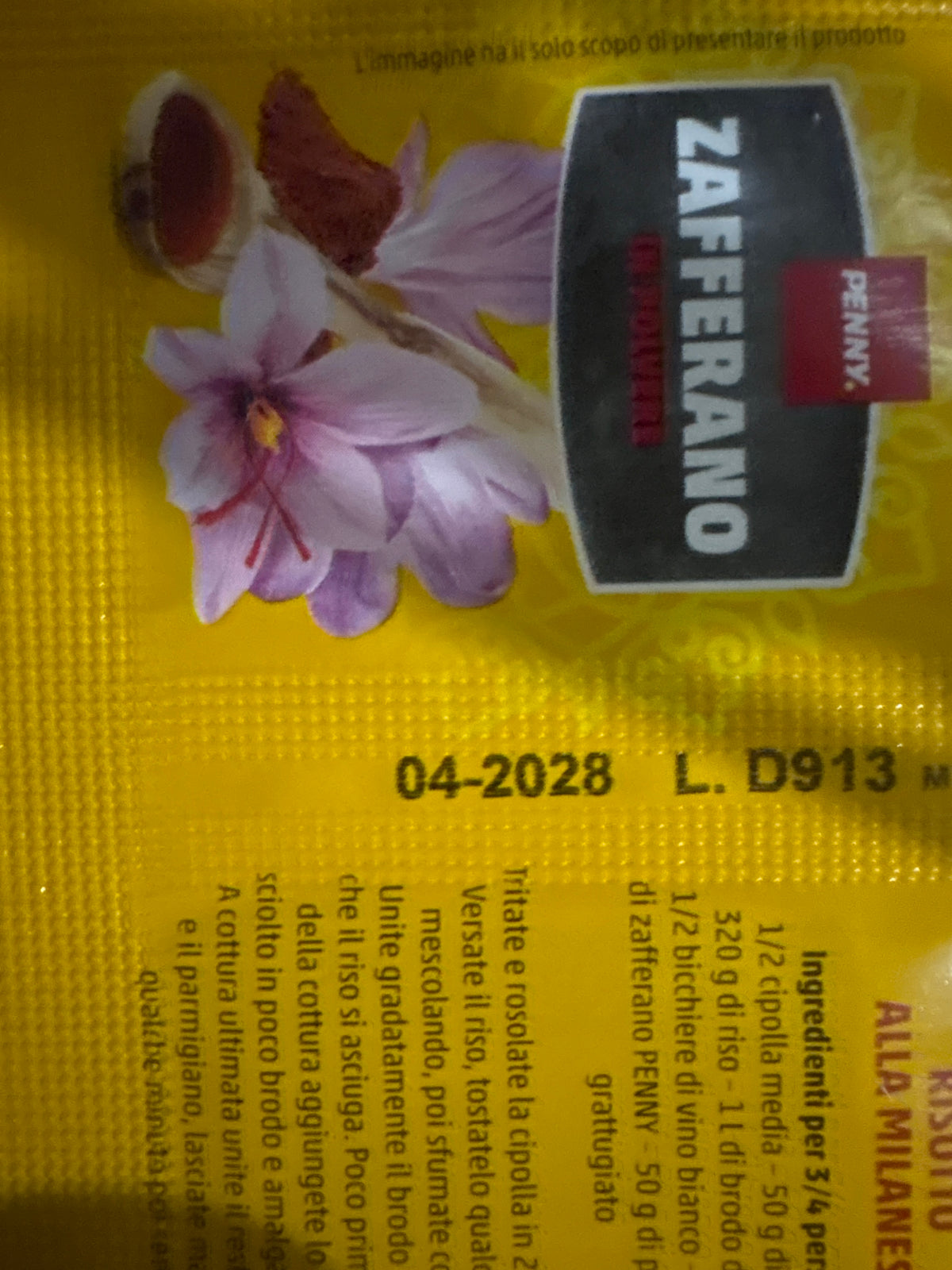 saffron Zafferano in Polvere (Saffron Powder) 4 Bags